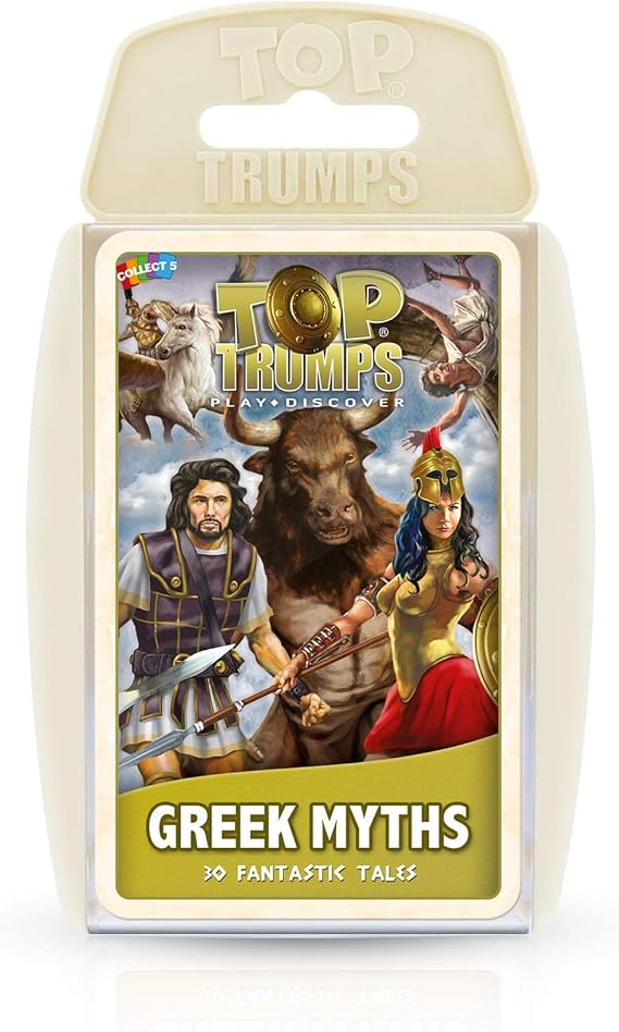 Top Trumps Card Game Greek Mythology - Family Games for Kids and Adults - Learning Games - Kids Card Games for 2 Players and More - Kid War Games - Card Wars - for 6 Plus Kids