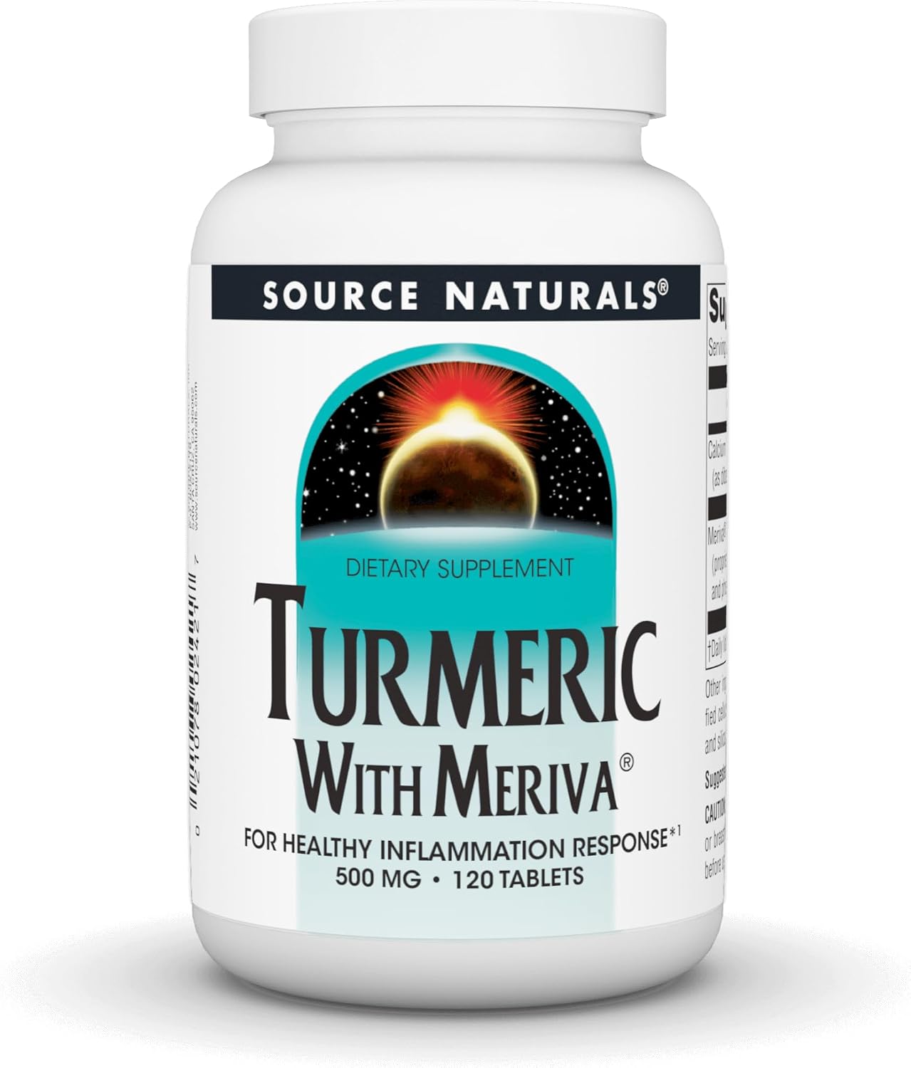 Source Naturals Turmeric with Meriva, for Healthy Inflammation Response, 500mg - 120 Tablets