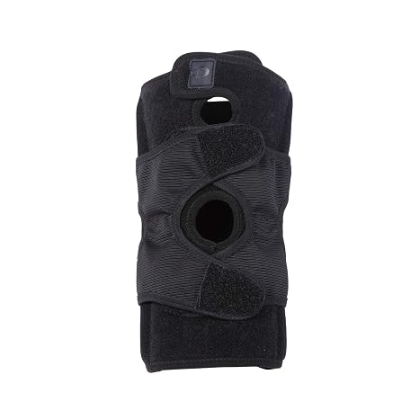 Phiten Metax Adjustable Injury Knee Brace with Side Boning and Open Knee (Medium)