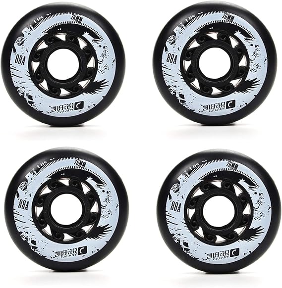 Roller Skating Wheels Replacement Wheels Inline Skate Wheels(Dark Green,80mm)