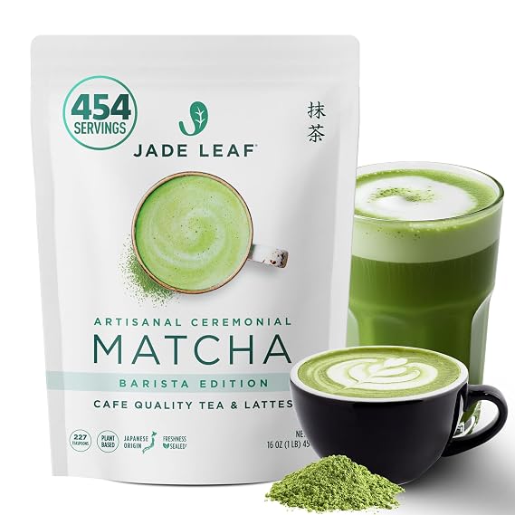 Jade Leaf Matcha Powder, Ceremonial Grade Matcha Powder, 454g / 16oz