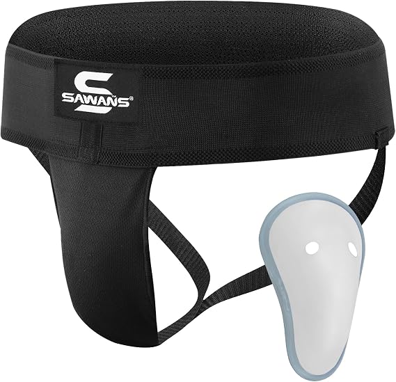SAWANS Boxing Kickboxing MMA Abdominal Guard Men Sweat Absorbing Ventilated Adjustable Underwear Taekwondo Sparring Groin Guard Jockstrap Jiu Jitsu BJJ Protection