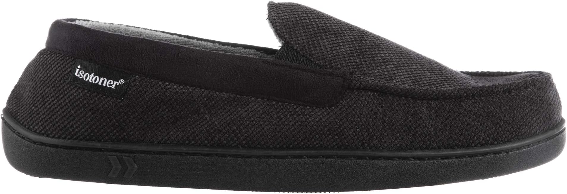 isotoner Men's Diamond Corduroy Moccasin Indoor/Outdoor Slipper with Memory Foam