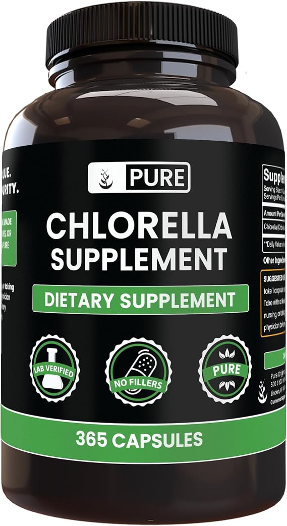 Pure Original Ingredients Chlorella (365 Capsules) No Magnesium Or Rice Fillers, Always Pure, Lab Verified