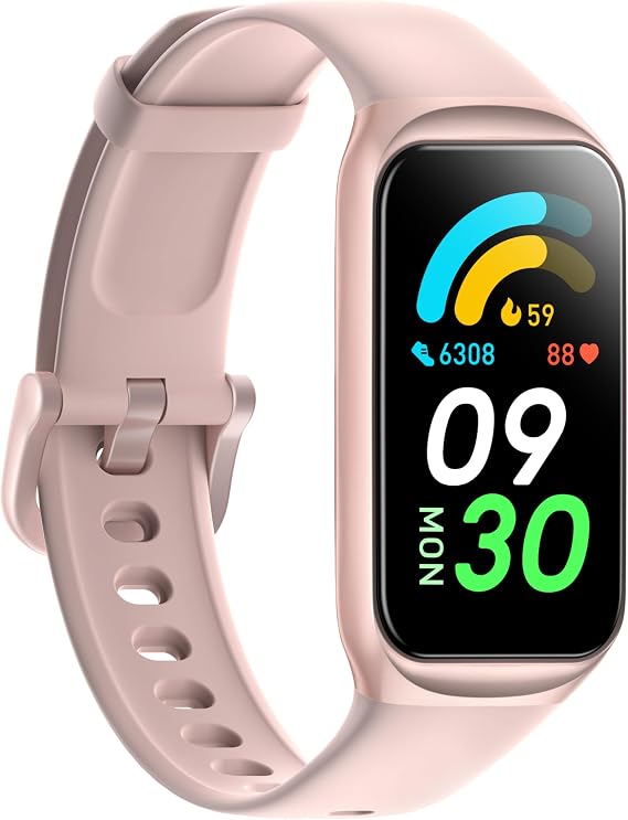 Fitness Tracker 147 Zoll Fitnessuhr Pulsuhr SpO2 Schlafmonitor Schrittzähler IP68 Wasserdichter Aktivitätstracker 100+ Sportmodi Smartwatch Damen Herren Smartband Vitalität Rosa