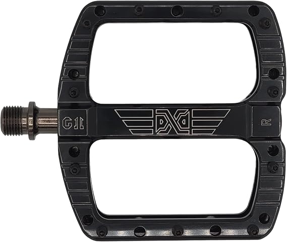 PDX G11 Mountain Bike Pedal MTB Pedal Large Concave Platform Machined Aluminum Polished Bicycle Non-Slip Pedals 9/16 Chromoly Spindle Smooth Ball Bearings