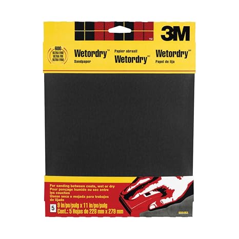 Wet/Dry Sandpaper, 600-Grit, 9 x 11-In., 5-Pk.