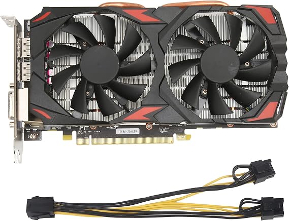 RX 580 Graphics Card, 256Bit 8GB GDDR5 1244/7000MHz PCI Express 3.0 Gaming GPU Graphics Card, Support 8K, HDMI DPx3 DVI with Dual Fans for Office and PC Gaming
