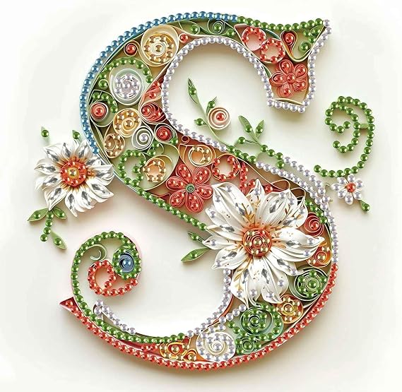 MVVMTOP Diamond Painting Kit, 5D DIY Letter S, Special Shape Crystal Artificial Diamond Art Partial Mosaic Handicraft for Beginners, Wall Decor Gift for Bedroom, Office, Living Room 6.7x6.7in