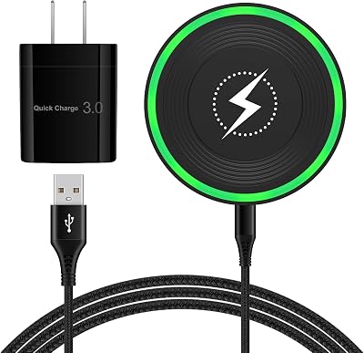 15W Wireless Charger Pad Fast Charging Android Phone Cargador Inalambrico para QC Adapter for Samsung Galaxy S25 Ultra S24 S23