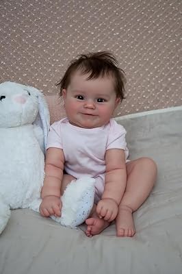 TERABITHIA 20 Inches Realistic Smiling Reborn Baby Doll Lifelike Newborn Girl Dolls Crafted in Soft Vinyl and Weighted Body, My Little Sweetheart