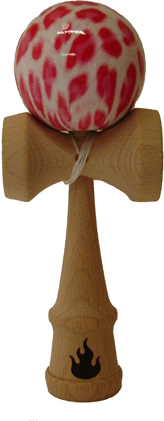 Red/White Leopard Kendama