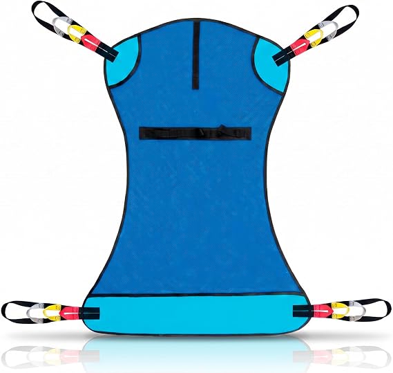 Vive Patient Lift Sling - Mesh Transfer Sling for Showering & Home Use | Full Body Hoyer Lift Pad for Elderly, Disabled, Bariatric - Patient Transfer Assist Device Blanket for Bed Positioning