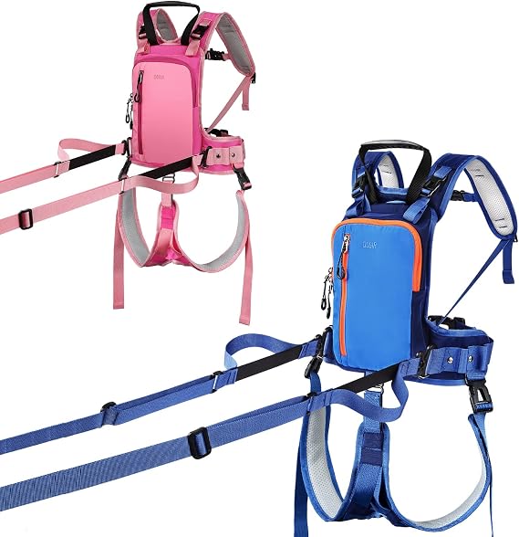 QOGIR Ski Harness for Kids: Teach Your Child The Speed Control of Skiing with Mini Backpack and Adjustable Seat Harness