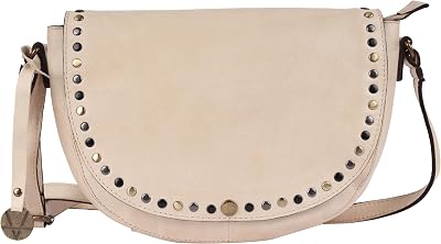 Genuine Italian Leather Boho Studded Crossbody Shoulder Bag - Stylish, Durable, Perfect for Everyday Use for women