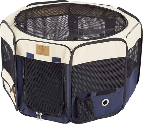 PRECISION PET PRODUCTS Soft Side Play Yard with Heavy Duty Carrying Case