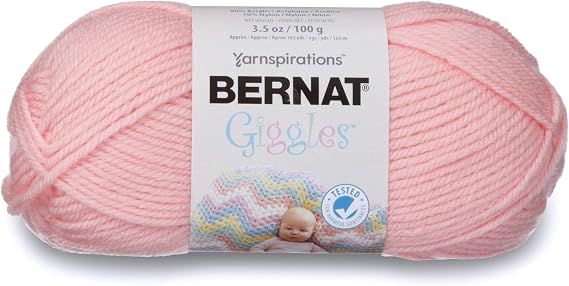 Bernat Giggles Yarn, 3.5 oz, Gauge 4 Medium, Tickled Pink