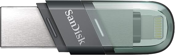 SanDisk iXpand Flash Drive 64GB Type A + Lightning, Flash Sürücü, macOS ve PC için