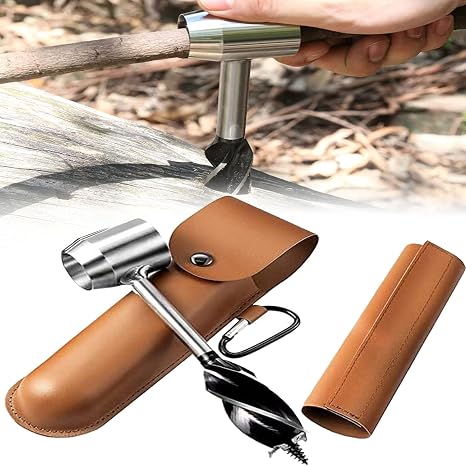 Survival Tools for Bushcraft Settlers Auger Wrench, Manual Wood Auger Wrench, Auger Drill Bit, Manual Hole Maker Multitool for Camping, Bushcrafting and Outdoor Backpacking......