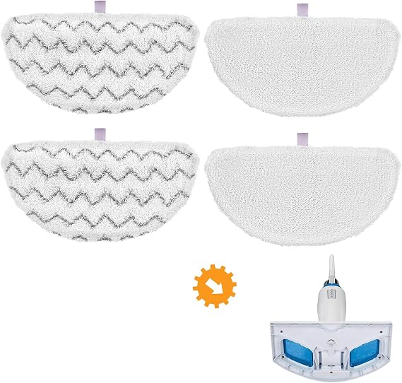 iSingo 4 Pack 1940 Steam Mop Pads for Bissell PowerFresh Steam Mop 1940