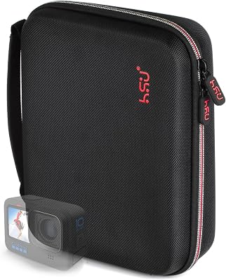 HSU Middle Protective Carrying Case for GoPro Hero 13, 12, 11, 10, 9, 8, 7, 6, 5, 4 Black and Accessories, Compact and Safe Action Camera Travel Storage Solution for Adventurers