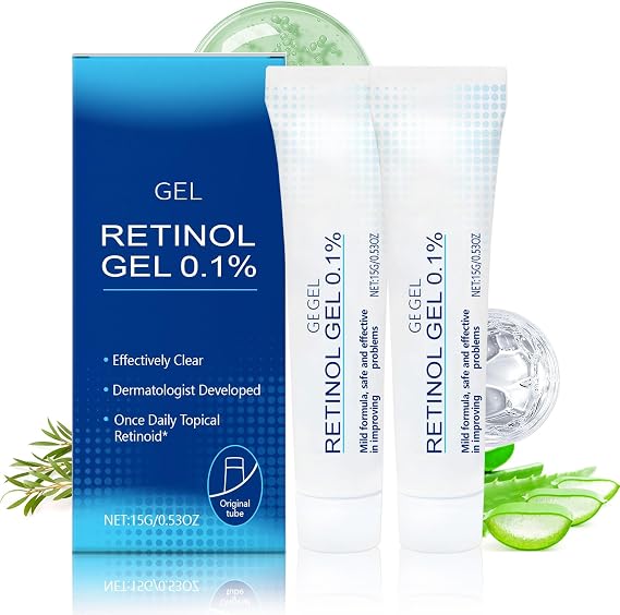 Retinol Gel, Spot Cream For Acne, Blemish Cream, Anti Acne Face Creams, Control Sebum Secretion, Oil Control, Skin Soothing Gel for Face, 15g (2)