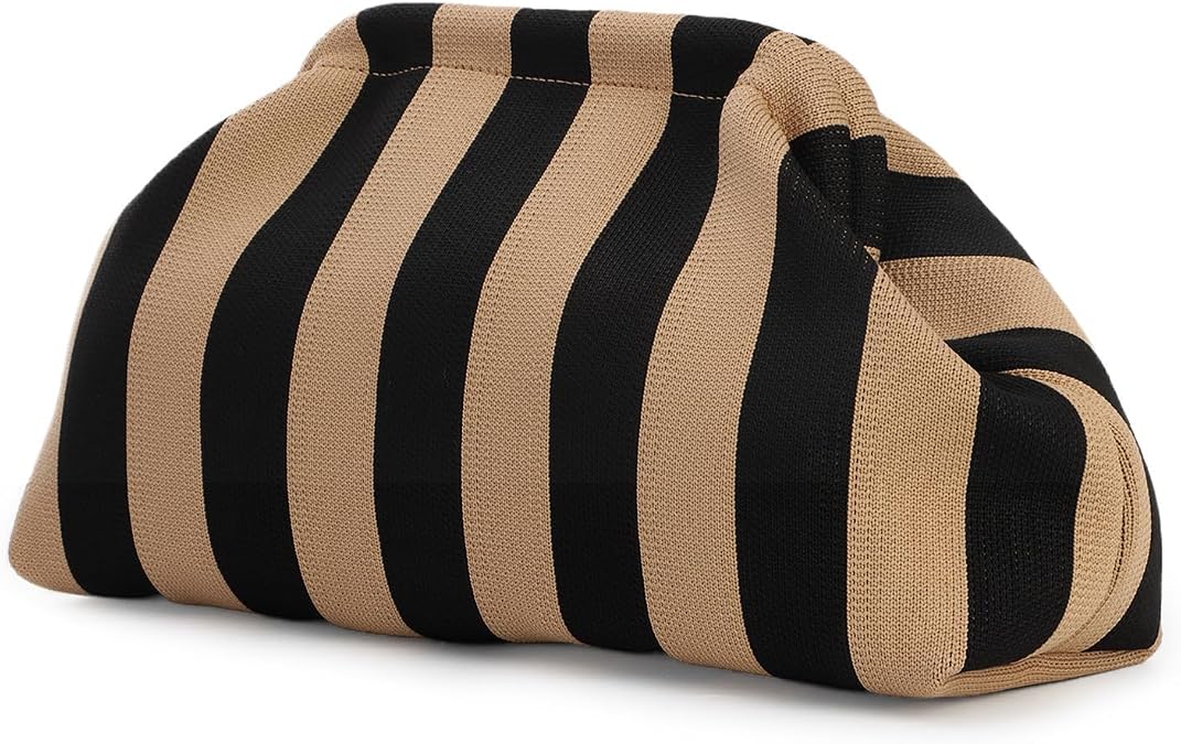 GSenhui Straw Clutch Purse - Woven, Crochet Summer Beach Dumpling Stripes Clutch