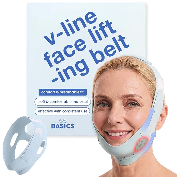 Tightening Contouring Face Wrap - Loose Skin and Neck V-Line Lifting Belt Reusable Depuffing and Double Chin Jawline Support for a Sculpted Look, Soft & Breathable
