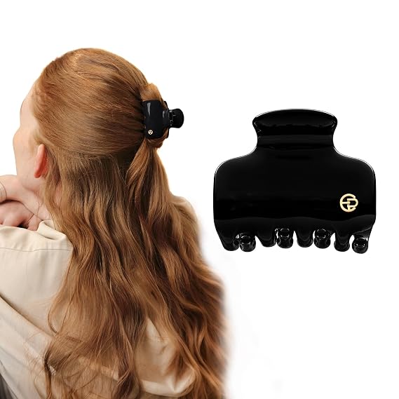 EVITA PERONI Small Claw Clip for Women Acetate Hair Clip for Half-Updo