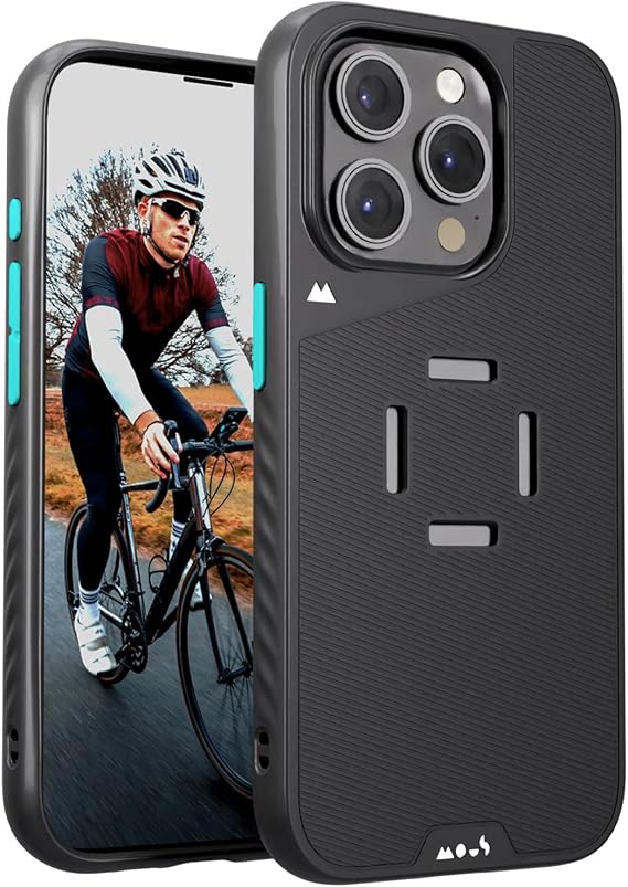Mous - IntraLock Phone Case for iPhone 14 Pro Max Case - MagSafe Compatible with IntraLock Technology for Mechanical Mounting Black