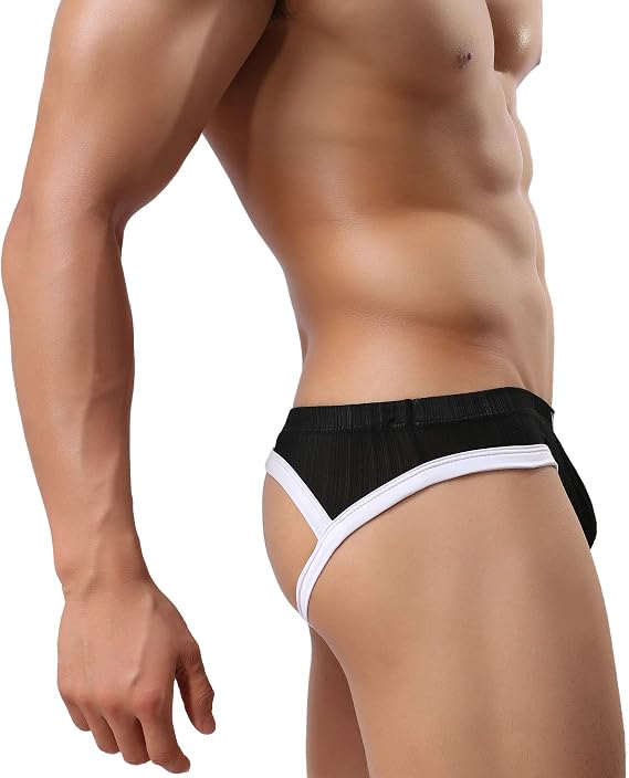 MuscleMate Athletic Jockstrap for Men, Men's Stretchy Jockstrap Thong Underwear.