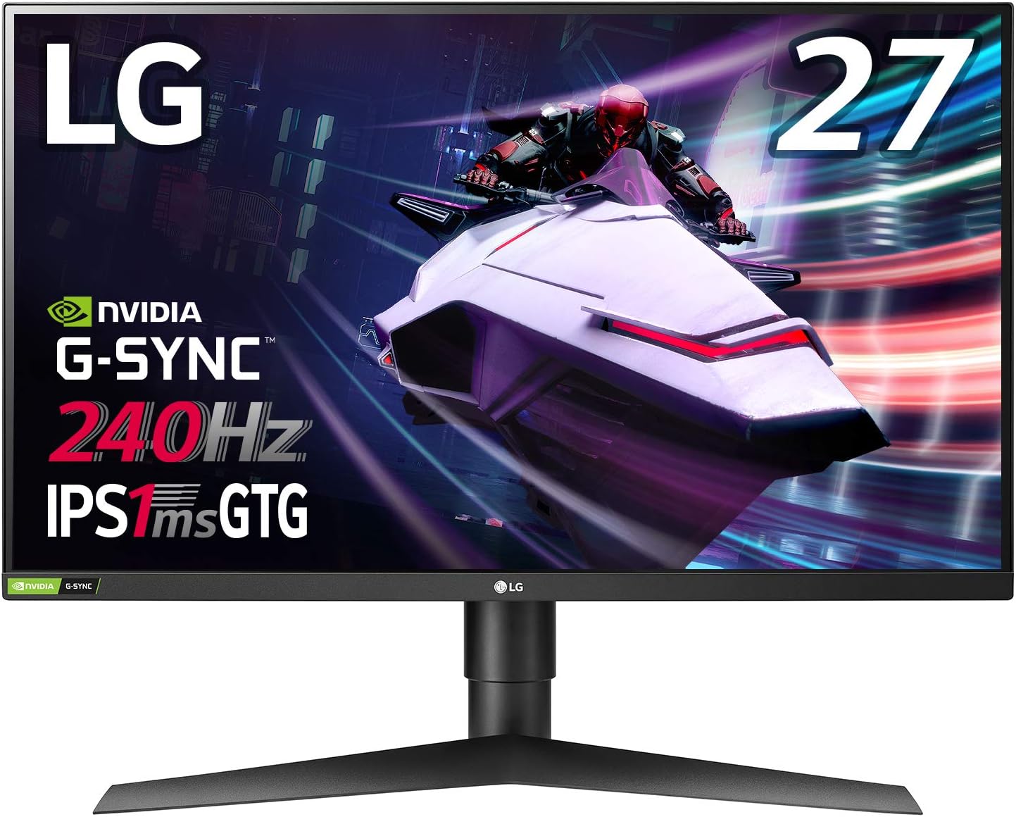 LG UltraGear 27GN750-B Gaming Monitor 27 Full HDIPS240Hz1ms GtoG G-SYNC CompatibleHDRHDMI x2, DPPivot, Height Adjustable