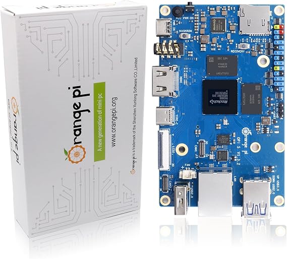Orange Pi 5 4GB/8GB/16GB LPDDR4/4X Rockchip RK3588S 8-Core 64 Bit Single Board Computer, Development Board Run Orange Pi/Linux/Ubuntu/Debian/Android OS (16GB)