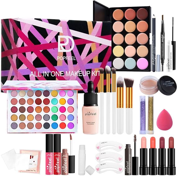 26Pcs Makeup Kit Complete Cosmetic Makeup Palette Set Beauty Makeup Kit - Ideal Cosmetic Gift for Lips and Face - BOX05B