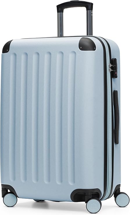 Hauptstadtkoffer - Spree - Luggage Suitcase Hardside Spinner Trolley Expandable 65 cm TSA, Pool Blue,HK24-1203-PB