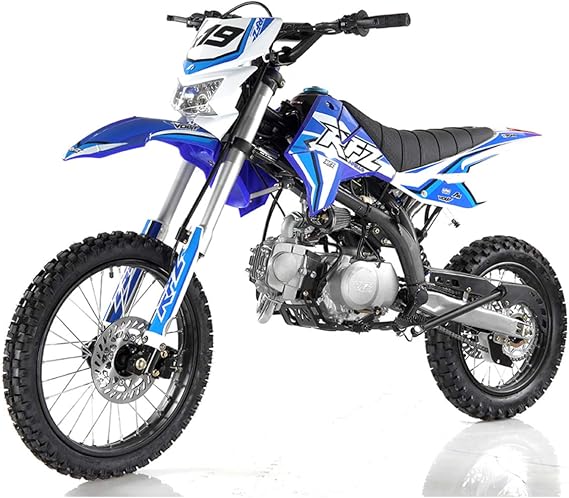 X-PRO 125cc Dirt Bike Pit Bike Adult Dirt Pitbike Gas Dirt Bikes with Headlight 125cc Gas Dirt Pit Bike (Blue)