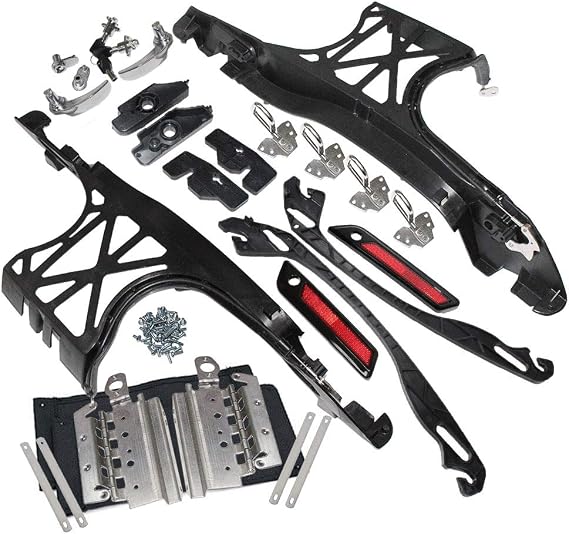 Saddlebag Hardware Latch Set Saddlebag Latches Kit Compatible with Harley Touring Models 2014-2024 15 16 17 18 19 2020 21 22 23 24 Saddlebag HD Kit,Glossy Black Latch Lids Cover