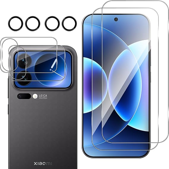 Screen Protector for Xiaomi Mi 17 Pro, 2+2+2 Pack Flexible TPU Film + 9H Tempered Glass Film + 3D Camera Lens Protector, HD Clear Anti-Scratch Support Bubble-free Film