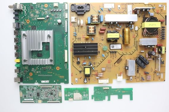 Lutema Television Repair Kit for Sony KD-55X80J with TV Main Board + Power Supply + TCon + Cables