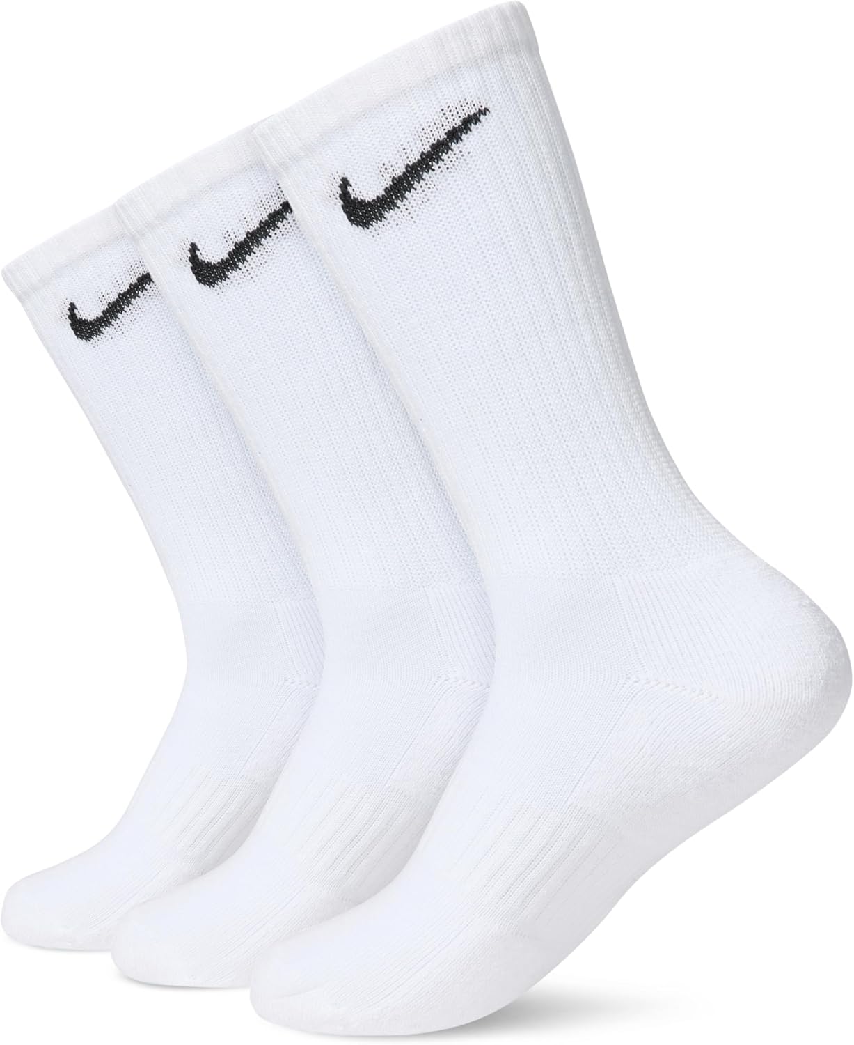 Nike SX7664 Socks, Everyday, Cushion, Crew Socks, Set of 3 Pairs
