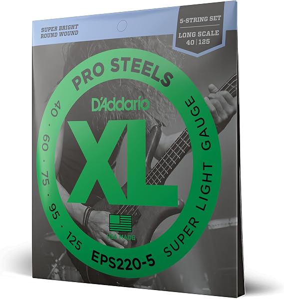 Daddario Eps220-5 Bas Gitar Tel Seti, 5 Telli, Xl, 40-95, Long Scale