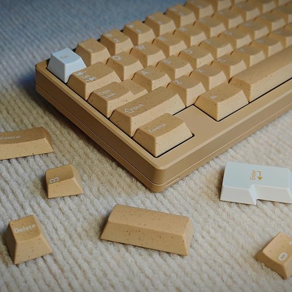 Sumgsn 137 Keys PBT Dye Sub Keycaps Cherry Profile Yellow Keycaps Set