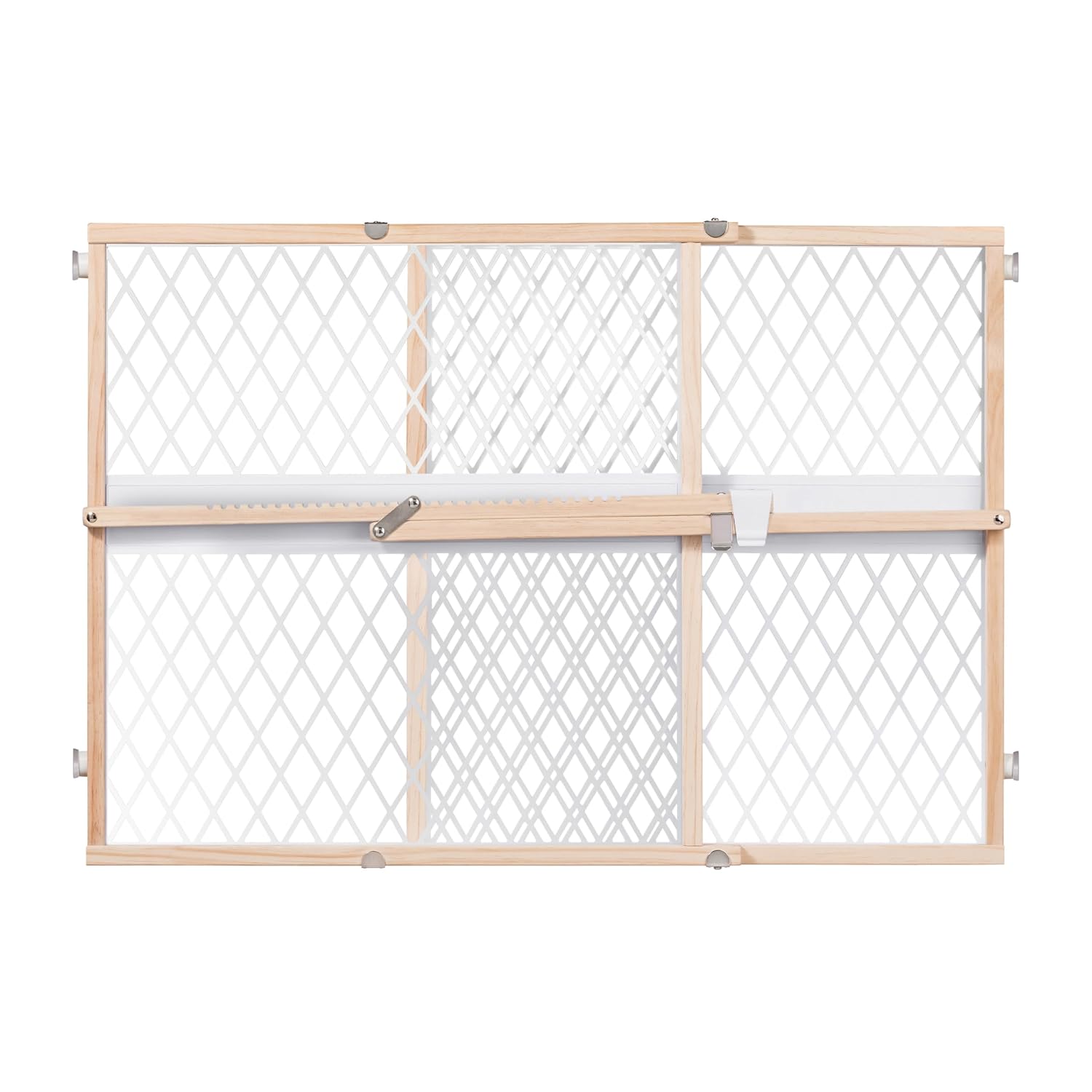 Summer Infant Secure Pressure Mount Wood & Plastic Baby Gate, Natural Hardwood Finish – 24” Tall, Fits Openings up to 27.5” to 42” Wide, Baby and Pet Gate for Doorways