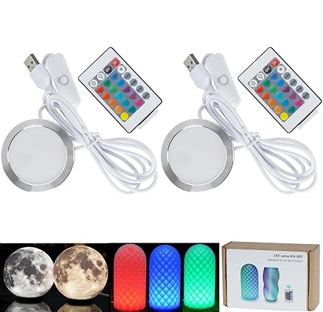 2PCS RGB LED Lamp Kit 001 for Makerwold 3D Printed Light Projects