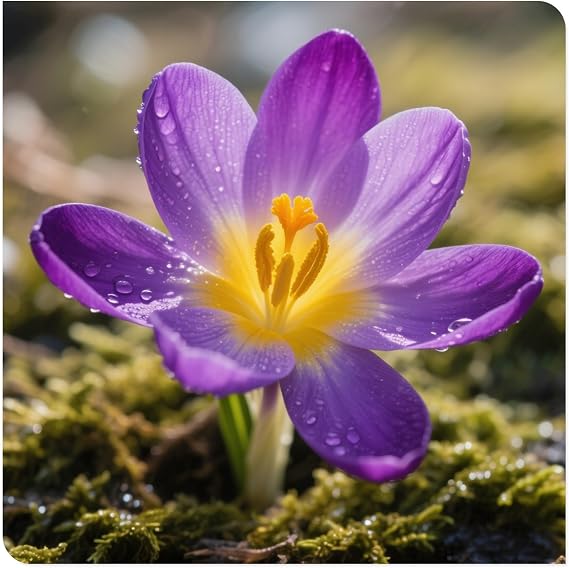 Crocus Bulbs/Saffron Crocus Bulbs -Gorgeous/Potted/Plants/Rhizome/Ornamental/Resistant/Bedding-8 Bulbs-A
