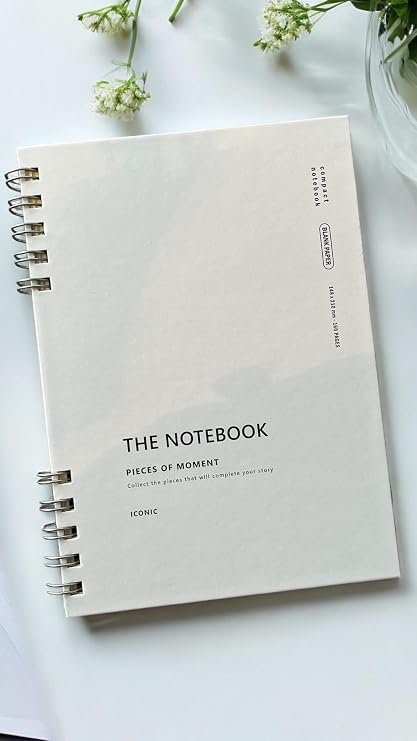 Fark Tanıtım Spiralli 80 Yaprak Çizgisiz A5 Defter, Not Defteri, Okul Defteri, 4 Farklı Renk Seçeneği (01 Light Grey)