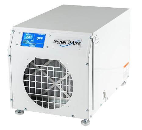 GeneralAire 75 pint Crawlspace or Basement Whole House Wi-Fi And Touch Screen Control Dehumidifier
