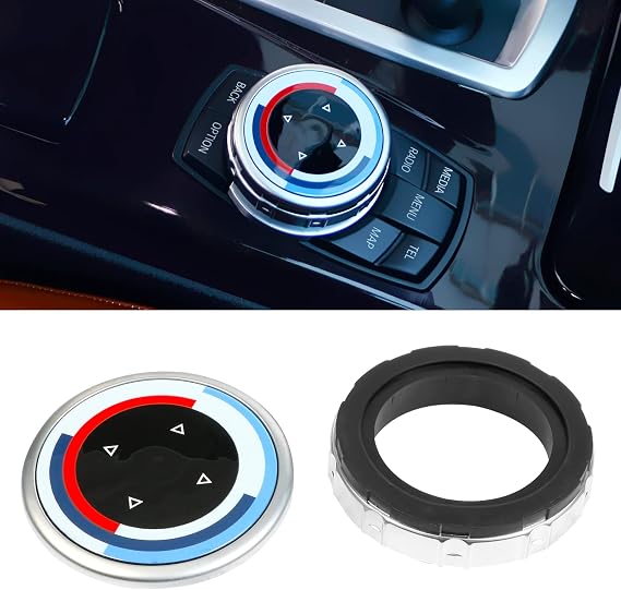 Jaronx Compatible with BMW Multimedia Knob Button Cover