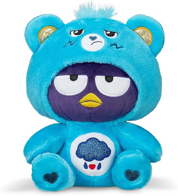 Care Bears - Badtz-Maru Grumpy Bear 20.3 cm 8 inches Fun Size Plush Toy Blue - Soft and Huggable Best! – For girls, boys, employees, collectors, ages 4 and up