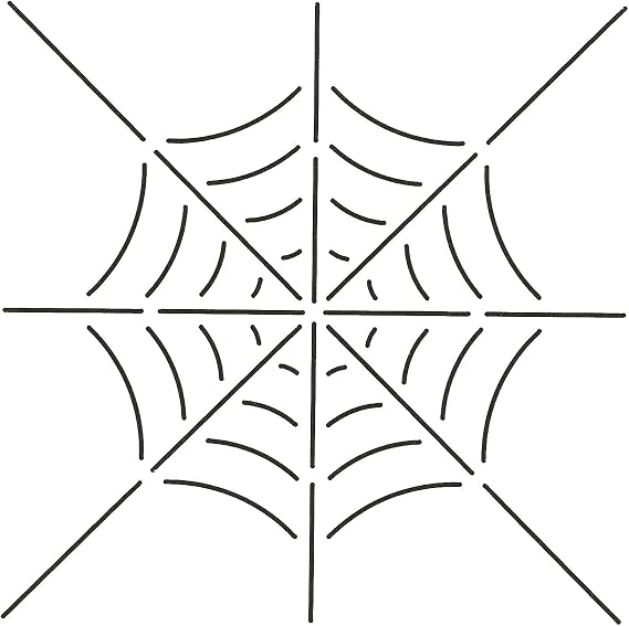Quilting Creations Spider Web Quilt Stencil, 8 x 8"